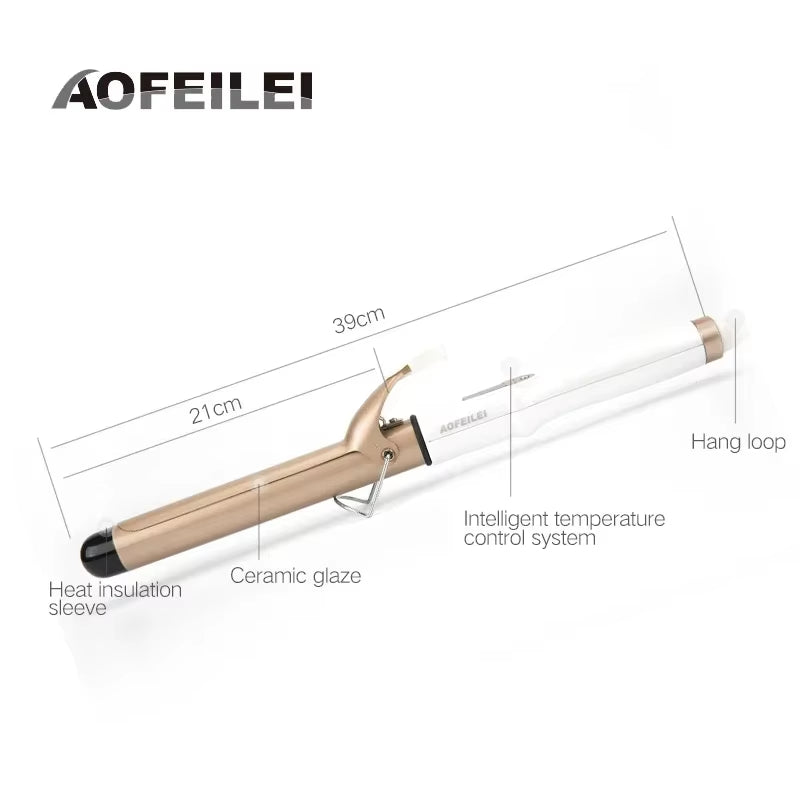 2025 New Electric Hair Curler with LCD Screen Digital Curling Iron Hair Curlers Irons 19-38Mm Professional Curling Iron Curler