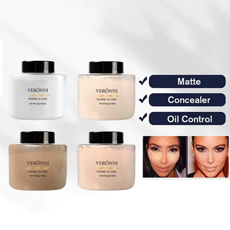 Banana Shaped Loose Powder Can Reduce Pores and Fine Lines, with a Long-Lasting Matte Effect and Natural Facial Makeup Powder