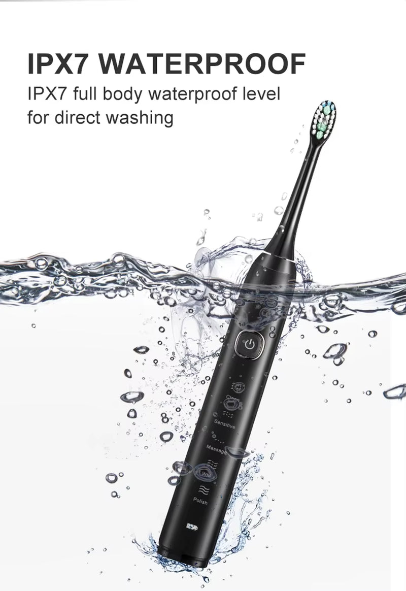 Sonic Electric Toothbrush Smart Ultrasonic Dental Teeth Whitening Rechargeable Adult Tooth Brush  S100 With8 Brush Head