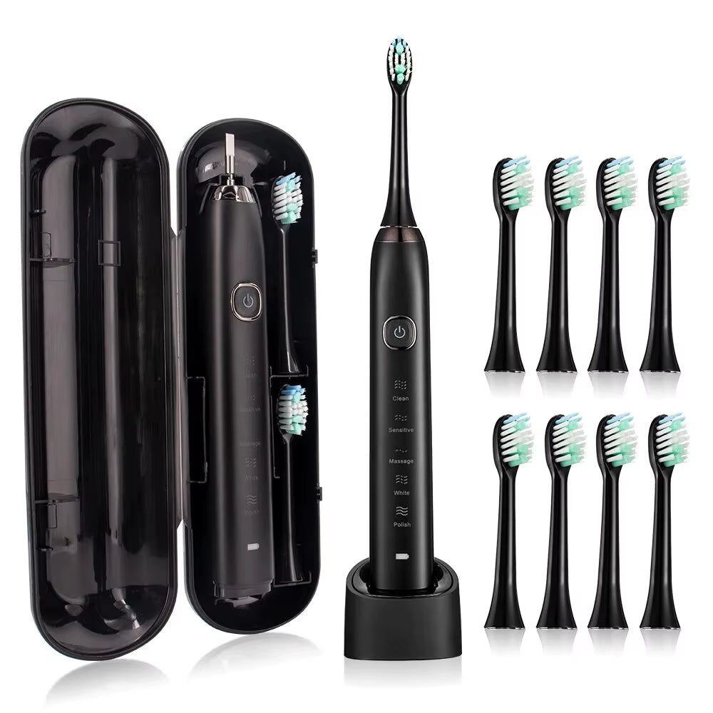 Sonic Electric Toothbrush Smart Ultrasonic Dental Teeth Whitening Rechargeable Adult Tooth Brush  S100 With8 Brush Head