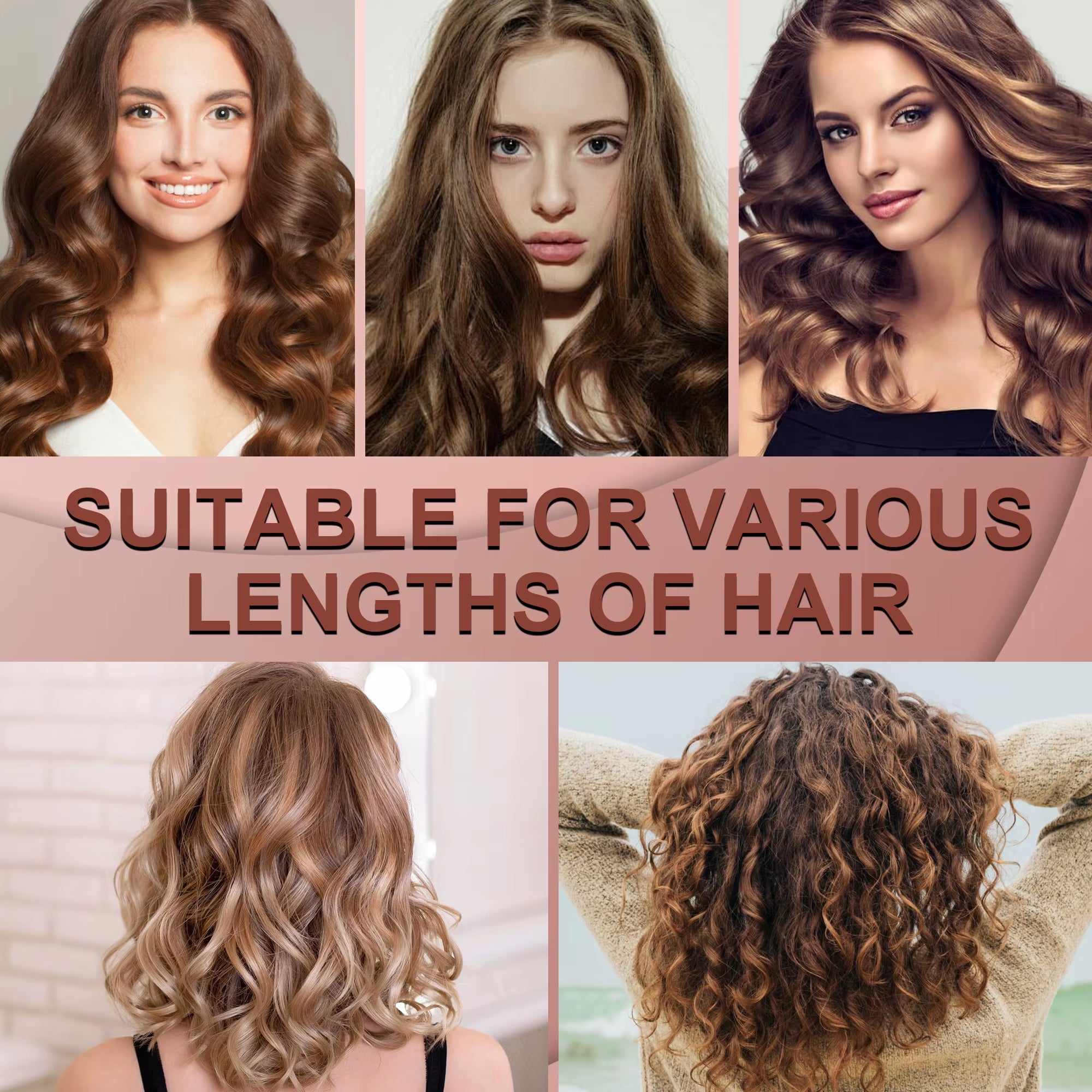 28Mm Automatic Curling Iron Wand LCD Display Adjustable Rotating Auto Hair Styling Curler