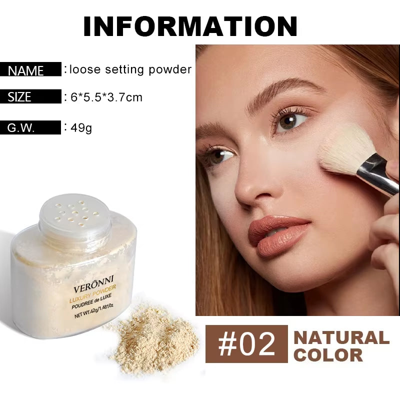 Banana Shaped Loose Powder Can Reduce Pores and Fine Lines, with a Long-Lasting Matte Effect and Natural Facial Makeup Powder