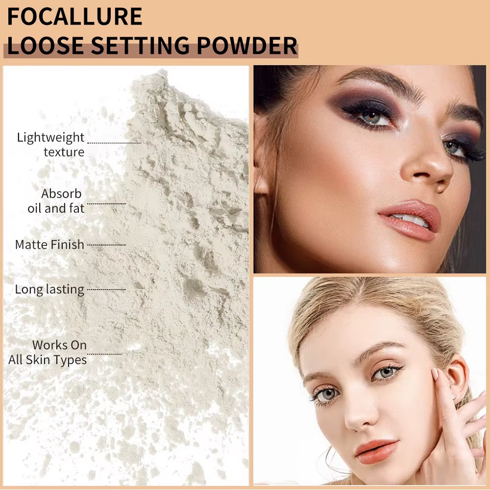 Banana Shaped Loose Powder Can Reduce Pores and Fine Lines, with a Long-Lasting Matte Effect and Natural Facial Makeup Powder
