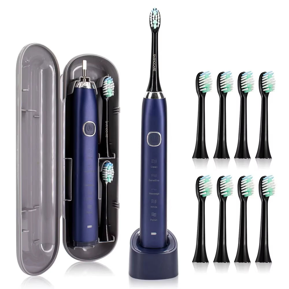 Sonic Electric Toothbrush Smart Ultrasonic Dental Teeth Whitening Rechargeable Adult Tooth Brush  S100 With8 Brush Head