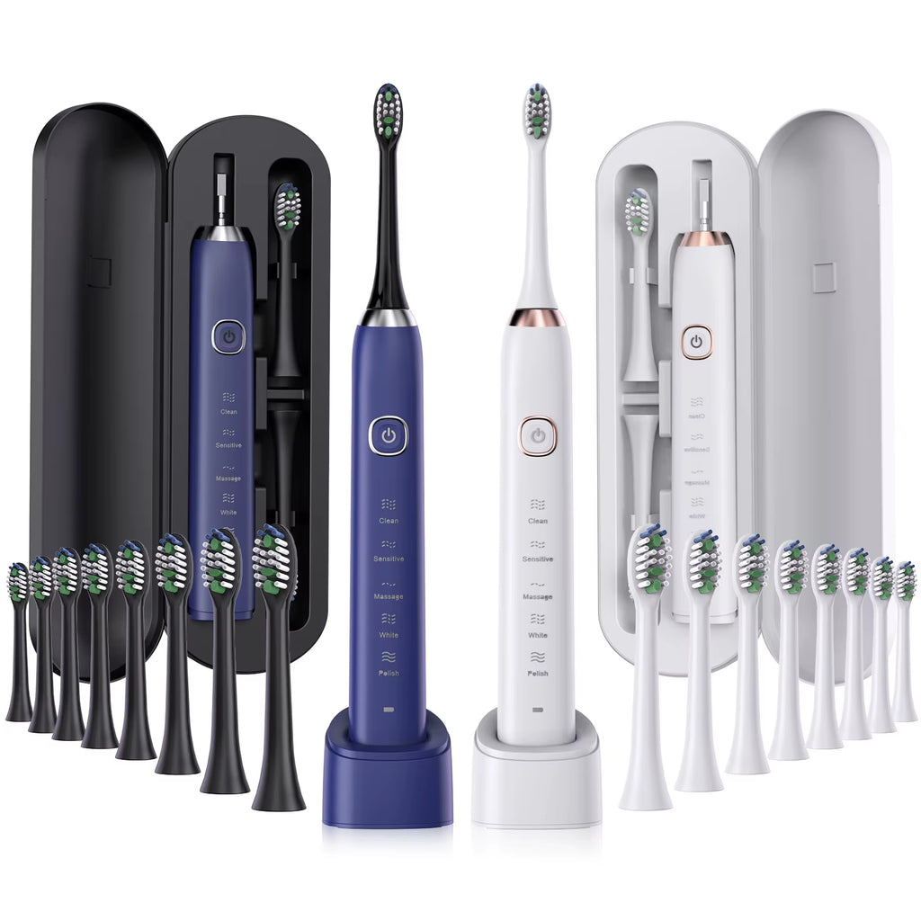 Sonic Electric Toothbrush Smart Ultrasonic Dental Teeth Whitening Rechargeable Adult Tooth Brush  S100 With8 Brush Head