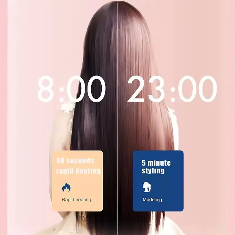 Electric Hot Comb Multifunctional Straight Hair Straightener Comb Negative Ion Anti-Scalding Styling Tool Straightening Brush