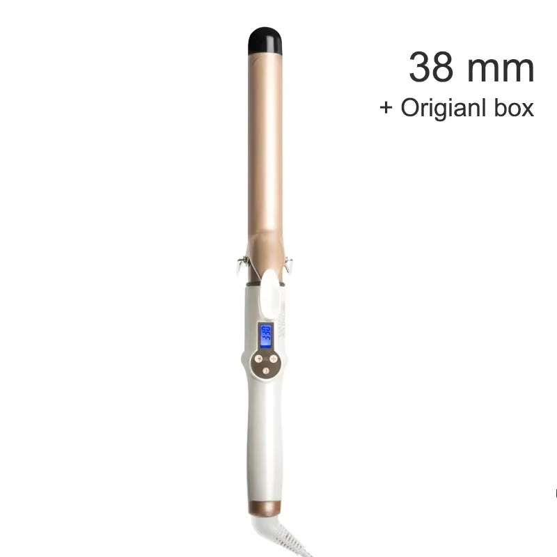 2025 New Electric Hair Curler with LCD Screen Digital Curling Iron Hair Curlers Irons 19-38Mm Professional Curling Iron Curler